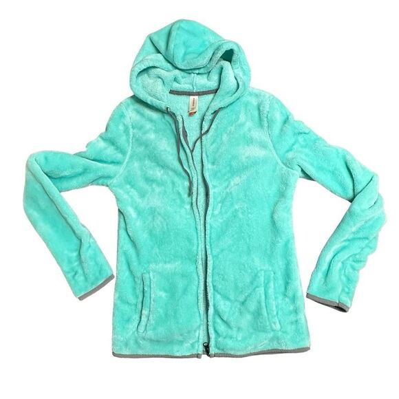 No boundaries turquoise ultra plush fleece full zip hoodie size Junior 7-9 - Picture 6 of 11